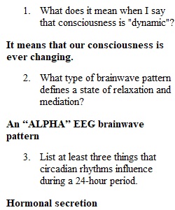 Chapter 5 Lesson Questions